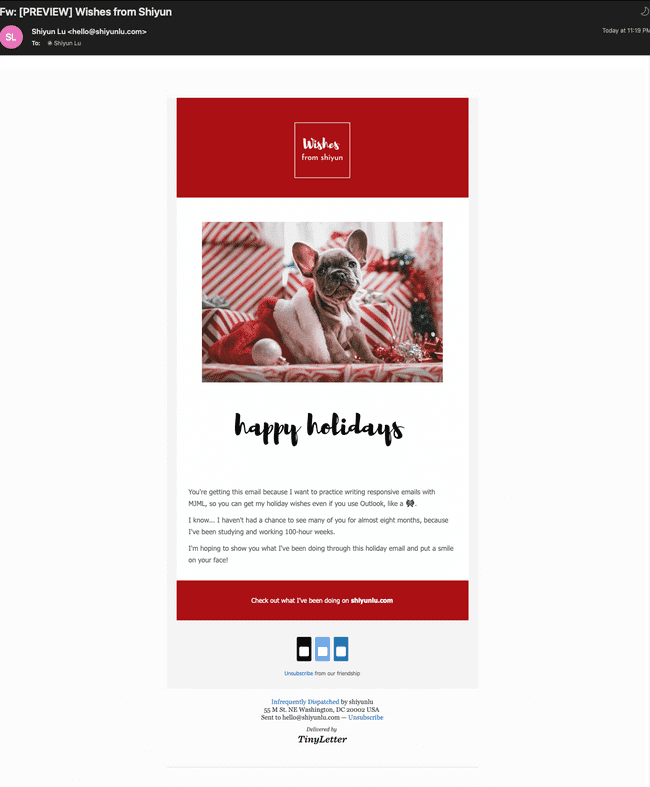 Responsive email even in Outlook